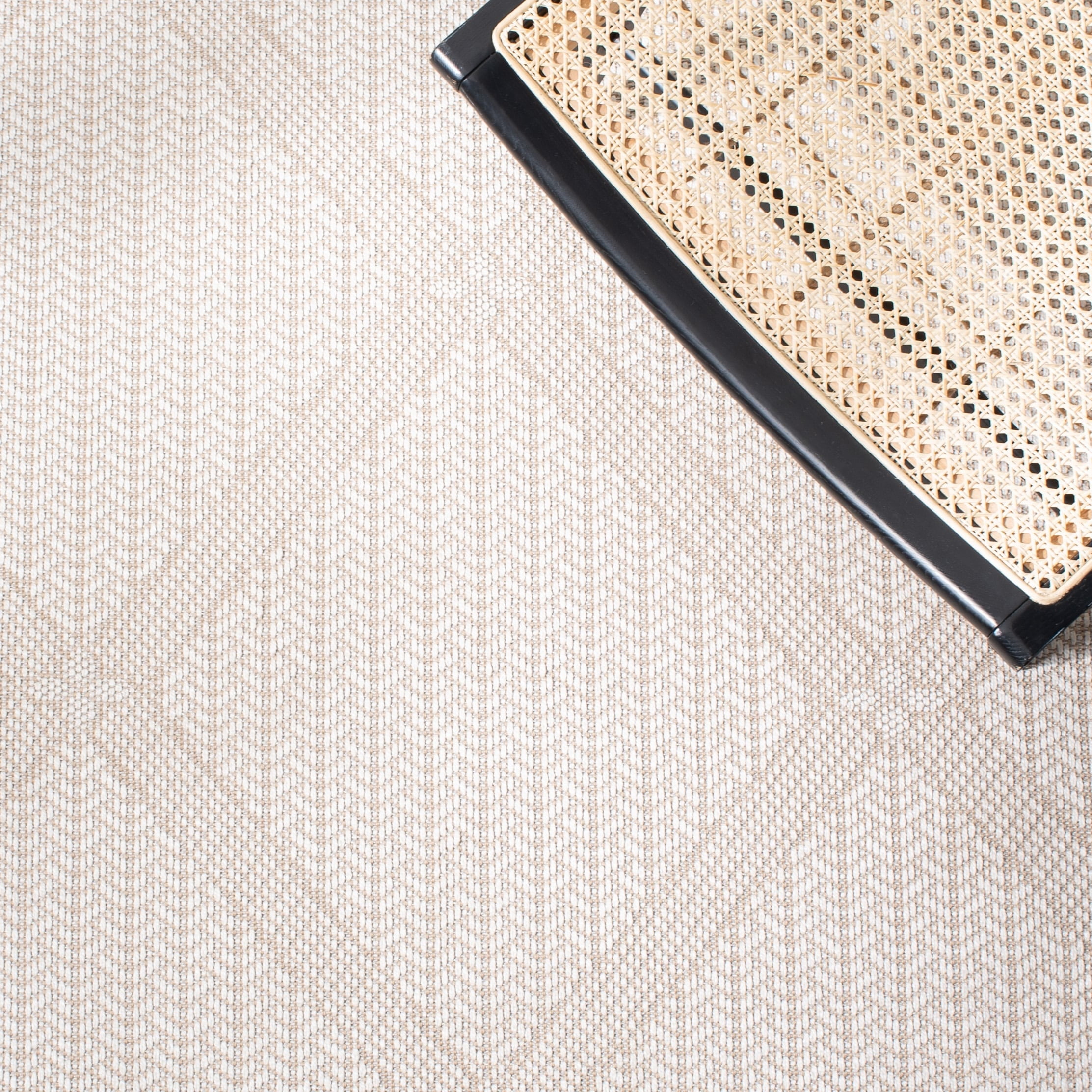 Bermuda Cream/Beige Geometric Synthetic Runner Rug, 2' x 14'