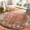 thumbnail image 1 of Safavieh Bijar Collection Traditional Oriental Vintage Area Rug-Color:Red/Royal,Shape:Round,Size:6'-7" X 6'-7", 1 of 7