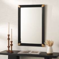 Safavieh Bindie 24"x36" Natural and Black Modern Wall Mirror