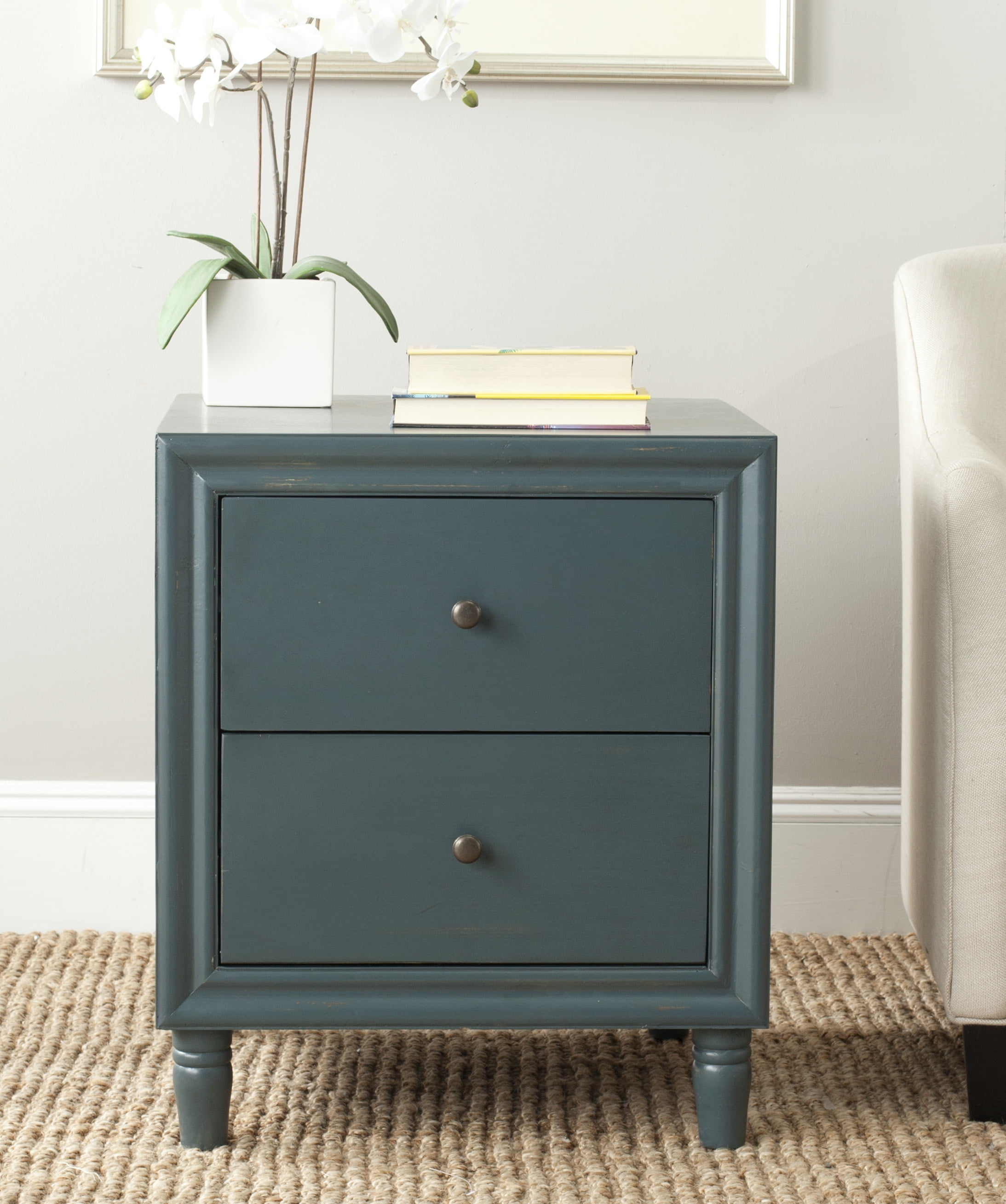 Safavieh Blaise Nautical Nightstand with 2 Storage Drawers