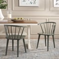 thumbnail image 1 of Safavieh Blanchard Scandinavian Wood Dining Side Chairs, Dusty Green (Set of 2), 1 of 8