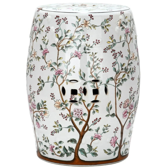 Safavieh Blooming Tree Indoor/Outdoor Garden Stool, Floral Pattern