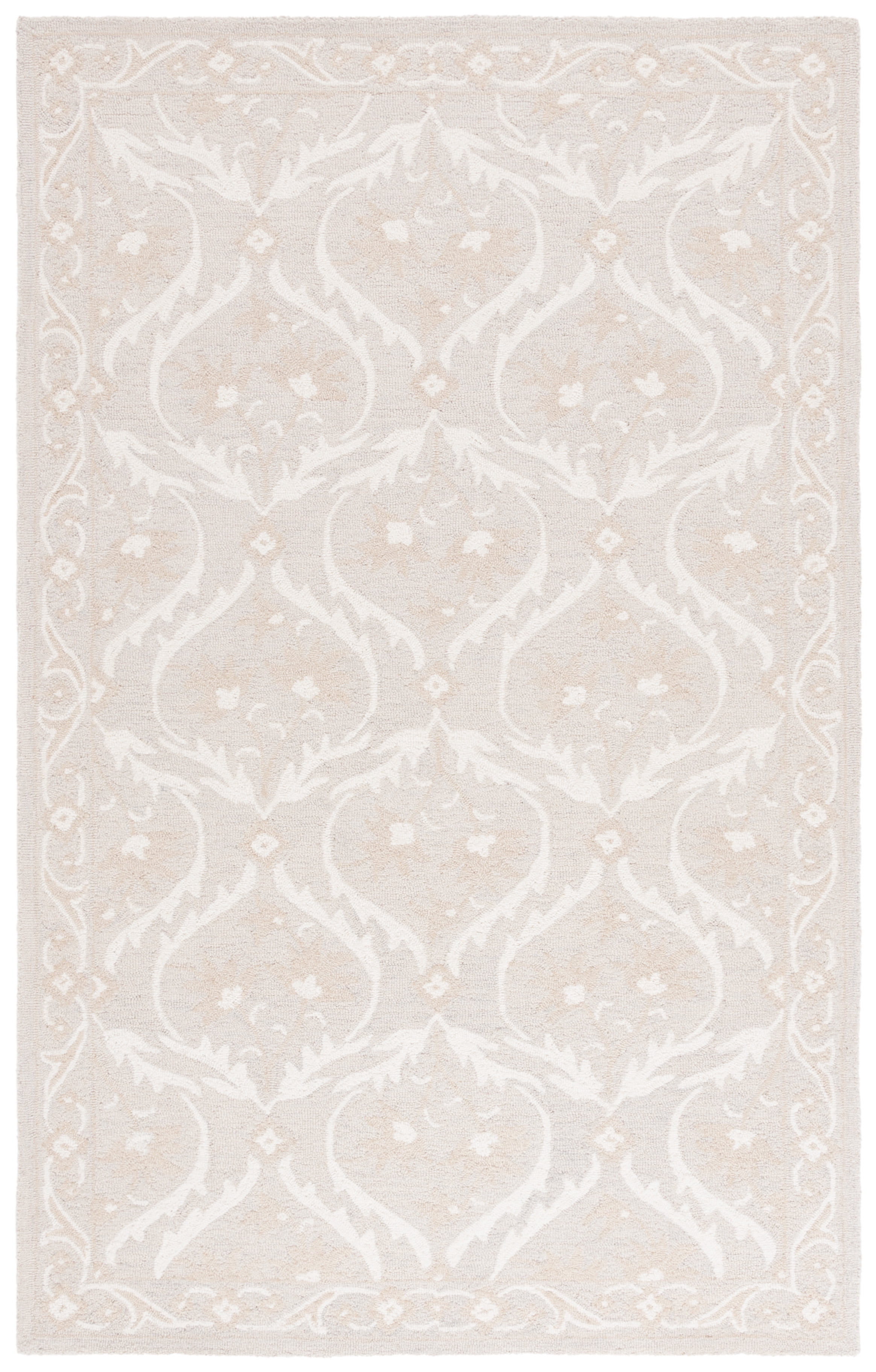 SAFAVIEH Blossom Donella Floral Area Rug, Silver/Ivory, 4' x 6'