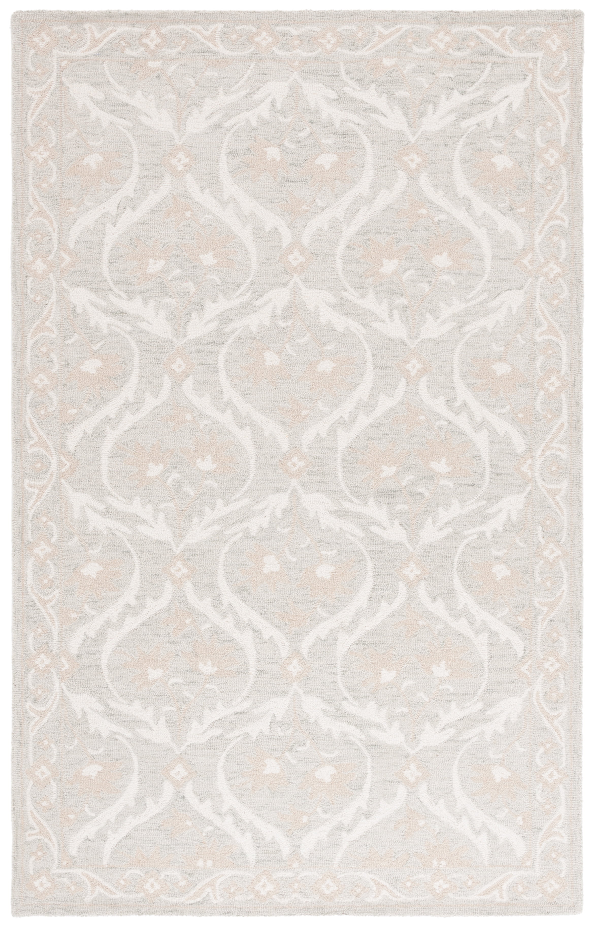 SAFAVIEH Blossom Donella Floral Area Rug, Light Gray/Ivory, 5' x 8'