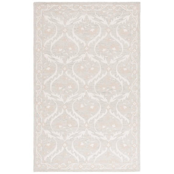 SAFAVIEH Blossom Donella Floral Area Rug, Light Gray/Ivory, 8' x 10'