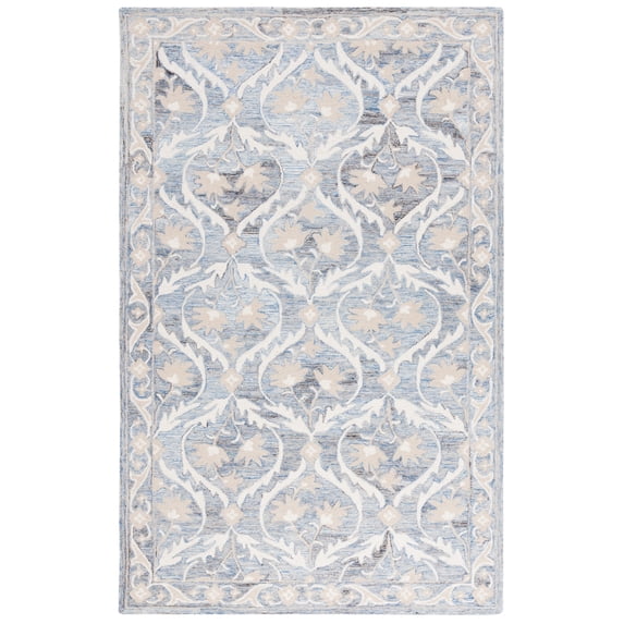 SAFAVIEH Blossom Donella Floral Area Rug, Blue/Ivory, 9' x 12'