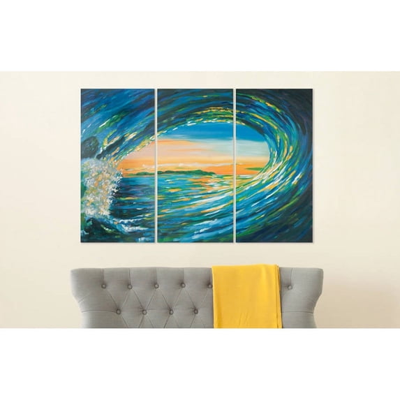 Safavieh Blue Grotto Triptych Wall Art, Assorted
