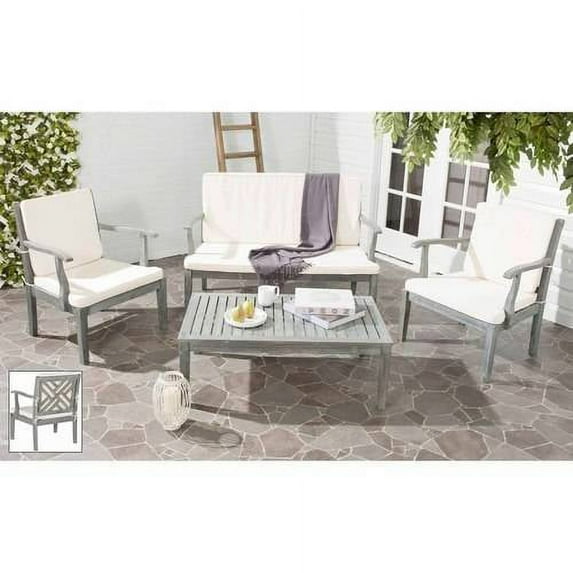 Safavieh Bradbury 4-Piece Outdoor Living Set, Multiple Colors