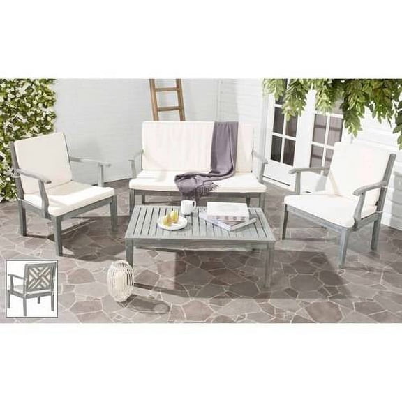 Safavieh Bradbury 4-Piece Outdoor Living Set, Multiple Colors