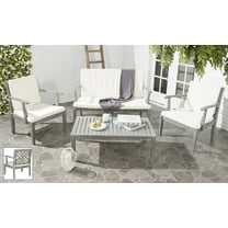 Safavieh Bradbury Outdoor Modern 4 Piece Living Set with Cushion