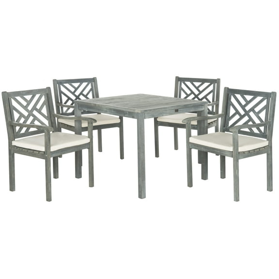 Safavieh Bradbury Outdoor Modern 5 Piece Dining Set with Cushion