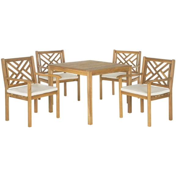 Safavieh Bradbury Outdoor Modern 5 Piece Dining Set with Cushion