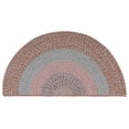 thumbnail image 1 of SAFAVIEH Braided Kent Geometric Machine Washable Reversible Area Rug, Brown/Gray Pink, 2' x 4' Half Moon, 1 of 13