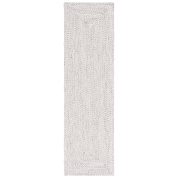 Safavieh Braided 2'-3" X 10' Hand Woven Rug in Ivory / Light Gray