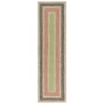 thumbnail image 1 of SAFAVIEH Braided Oswin Geometric Machine Washable Reversible Runner Rug, Black/Light Green, 2'3" x 8', 1 of 15
