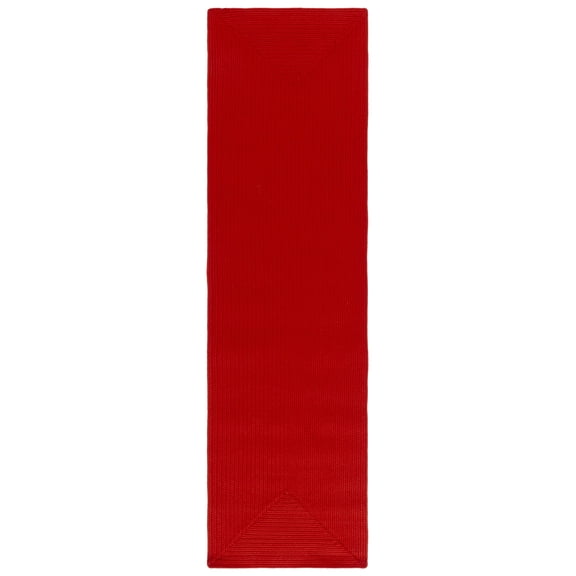 SAFAVIEH Braided Rishika Solid Machine Washable Reversible Runner Rug, Rust, 2'3" x 8'