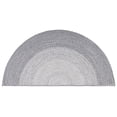 thumbnail image 1 of SAFAVIEH Braided Evangeline Bordered Machine Washable Reversible Area Rug, Grey, 2'6" x 5' Half Moon, 1 of 13