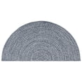 thumbnail image 1 of SAFAVIEH Braided Gino Distressed Machine Washable Reversible Area Rug, Dark Blue/Ivory, 2'6" x 5' Half Moon, 1 of 13