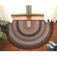 thumbnail image 1 of Safavieh Braided Angel Bordered Machine Washable Reversible Area Rug, Brown/Multi, 2'6" x 4' Half Moon, 1 of 13
