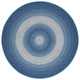 thumbnail image 1 of SAFAVIEH Braided Neville Bordered Machine Washable Reversible Area Rug, Navy/Grey, 3' x 3' Round, 1 of 11