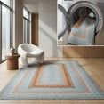 thumbnail image 1 of SAFAVIEH Braided Marco Bordered Machine Washable Reversible Area Rug, Grey/Rust, 3' x 5', 1 of 18
