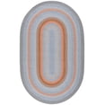 thumbnail image 1 of SAFAVIEH Braided Marco Bordered Machine Washable Reversible Area Rug, Grey/Rust, 3' x 5' Oval, 1 of 12