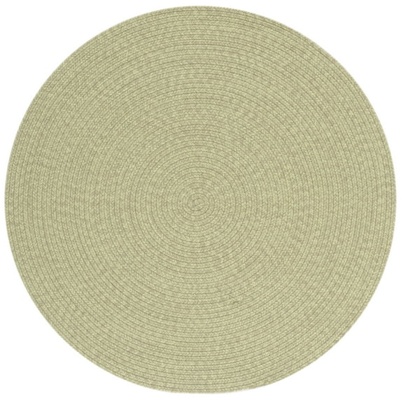SAFAVIEH Braided Denica Distressed Machine Washable Reversible Area Rug, Sage, 4' x 4' Round