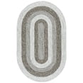 thumbnail image 1 of SAFAVIEH Braided Kent Geometric Machine Washable Reversible Area Rug, Ivory/Black, 5' x 8' Oval, 1 of 19