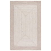 SAFAVIEH Braided Lars Geometric Reversible Area Rug, Beige/Ivory, 5' x 8'