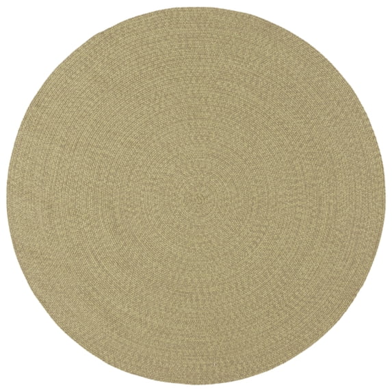 SAFAVIEH Braided Denica Distressed Machine Washable Reversible Area Rug, Sage, 6' x 6' Round