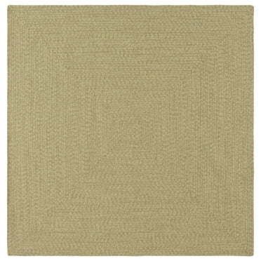 SAFAVIEH Braided Denica Distressed Machine Washable Reversible Area Rug, Sage, 6' x 6' Square