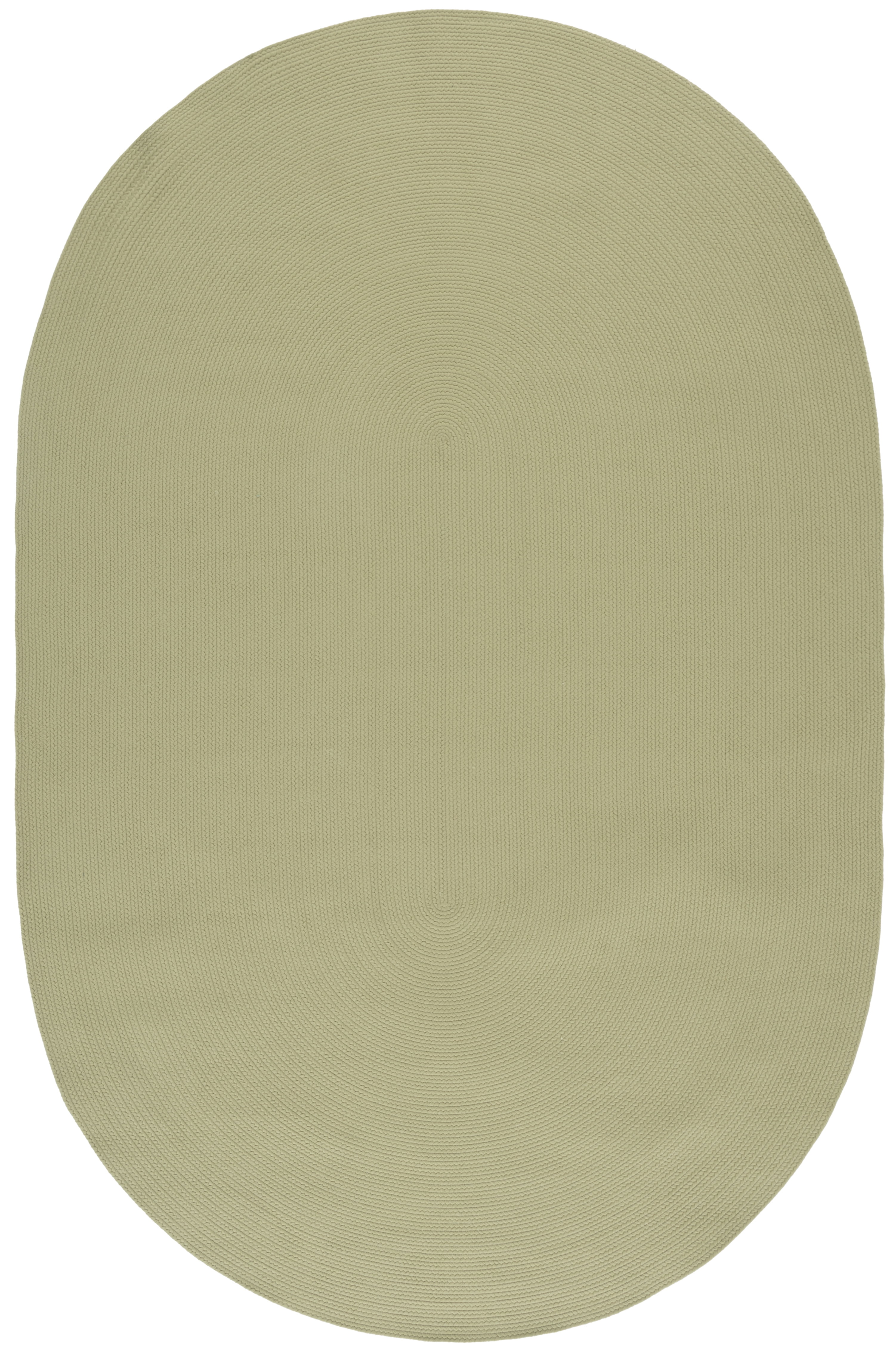 SAFAVIEH Braided Rishika Solid Machine Washable Reversible Area Rug, Sage, 6' x 9' Oval