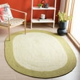 thumbnail image 1 of SAFAVIEH Braided Lars Geometric Reversible Area Rug, Green/Ivory, 7' x 10' Oval, 1 of 11