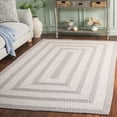 thumbnail image 1 of SAFAVIEH Braided Robena Bordered Reversible Area Rug, Ivory/Gray, 3' x 5', 1 of 11