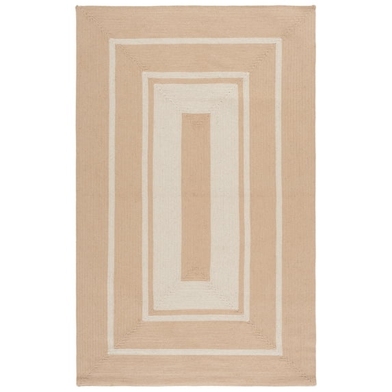 SAFAVIEH Braided Dedan Bordered Reversible Area Rug, Natural/Ivory, 8' x 10'