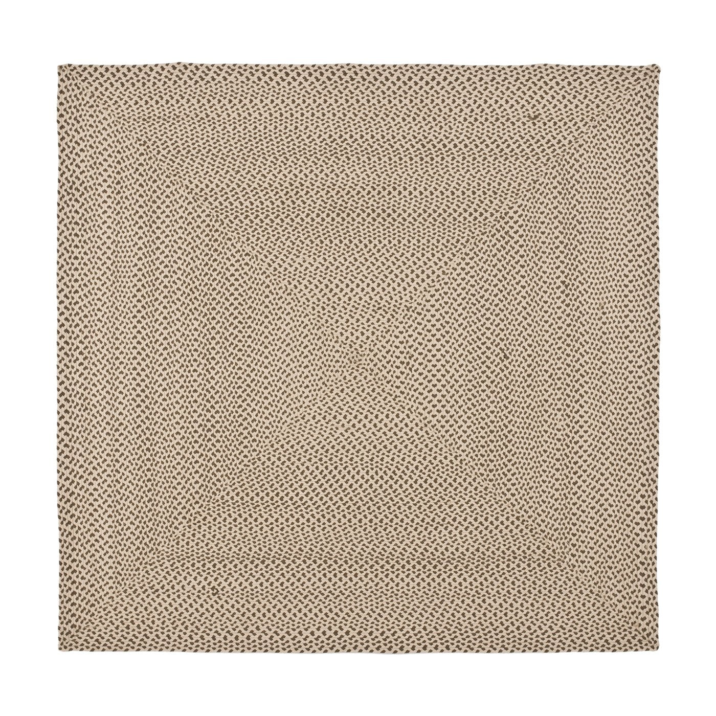 Handwoven Braided Cotton Area Rug, Beige/Brown, 8' x 10'