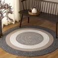 thumbnail image 1 of Safavieh Braided Dervla Striped Reversible Area Rug, Blue/Green, 4' x 4' Round, 1 of 7