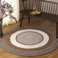 thumbnail image 1 of Safavieh Braided Dervla Striped Reversible Area Rug, Brown/Beige, 5' x 5' Round, 1 of 6
