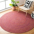 thumbnail image 1 of SAFAVIEH Braided Isidor Solid Cotton Reversible Area Rug, Red/Yellow, 4' x 4' Round, 1 of 7