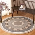 thumbnail image 1 of Safavieh Braided Haven Geometric Reversible Area Rug, Beige/Gray, 5' x 5' Round, 1 of 7