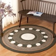 thumbnail image 1 of Safavieh Braided Haven Geometric Reversible Area Rug, Green/Ivory, 5' x 5' Round, 1 of 6
