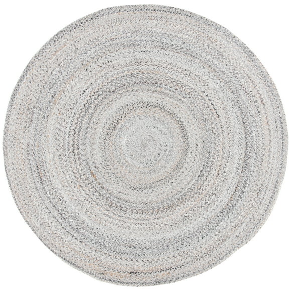 Safavieh Braided Mared Flatweave Rug Grey 5' x 5' Round 5' Round, 2' x 3'