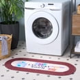 thumbnail image 1 of Safavieh Braided Posters Laundry Room Runner Rug, Ivory/Burgundy Red, 1'8" x 4' Oval, 1 of 6