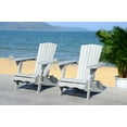 thumbnail image 1 of Safavieh Breetel Outdoor Chairs w/ Wine Glass Holder, Set of 2-Grey, 1 of 7
