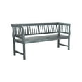 thumbnail image 1 of Safavieh Brentwood Indoor/Outdoor Traditional Acacia Patio Bench, 1 of 6