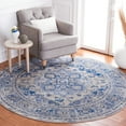 thumbnail image 1 of SAFAVIEH Brentwood Emalee Oriental Area Rug, Blue/Ivory, 6'7" x 6'7" Round, 1 of 11
