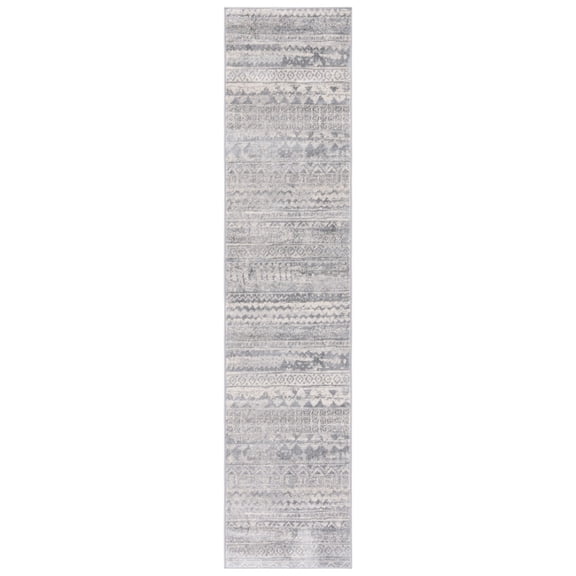SAFAVIEH Brentwood Rubye Distressed Runner Rug, Gray/Light Gray, 2' x 9'