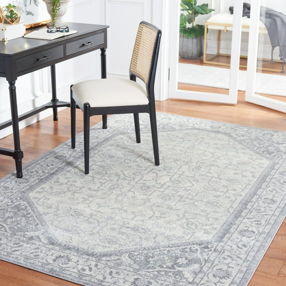 SAFAVIEH Brentwood Theobald Oriental Area Rug, Gray/Light Gray, 4' x 6'