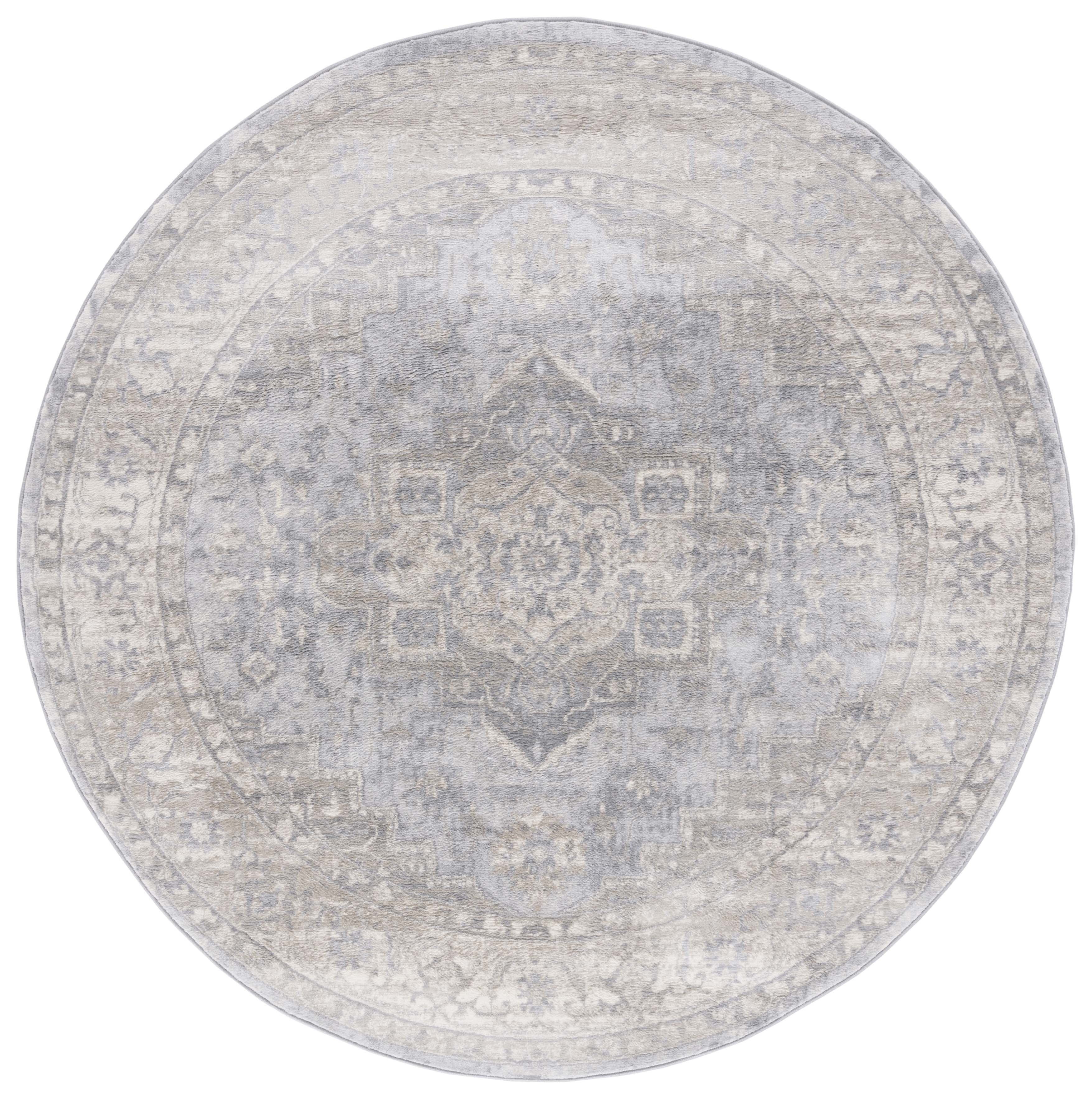 SAFAVIEH Brentwood Dimas Oriental Area Rug, Grey/Beige, 6'7