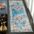 thumbnail image 1 of SAFAVIEH Bristol Doncho Oriental Polyester Runner Rug, Blue/Light Gray, 2'3" x 6', 1 of 8